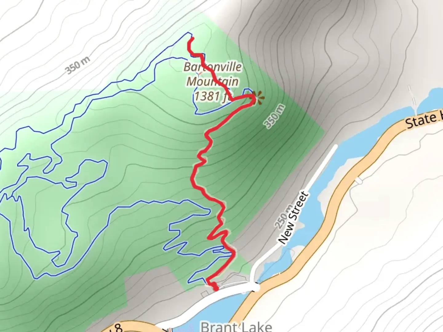 An image depicting the trail Bartonville Mountain Trail and its surrounding area.