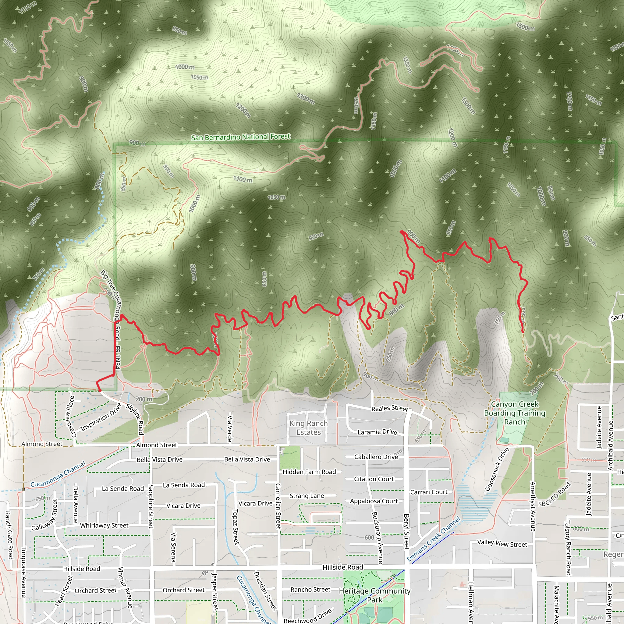 Big Tree Cucamonga Road mobile static map