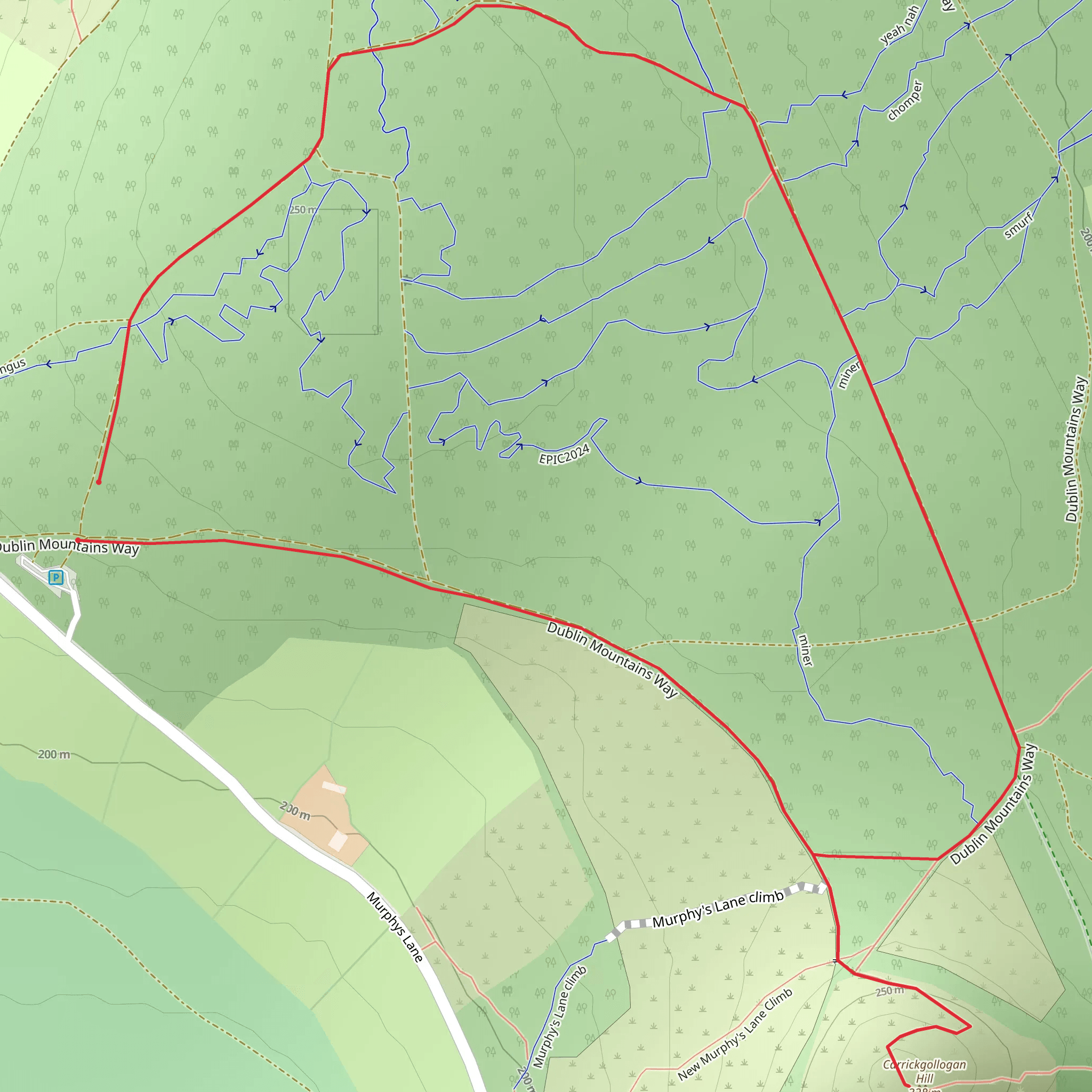 Carrickgollogan - Lead Mines Way - Orange mobile static map