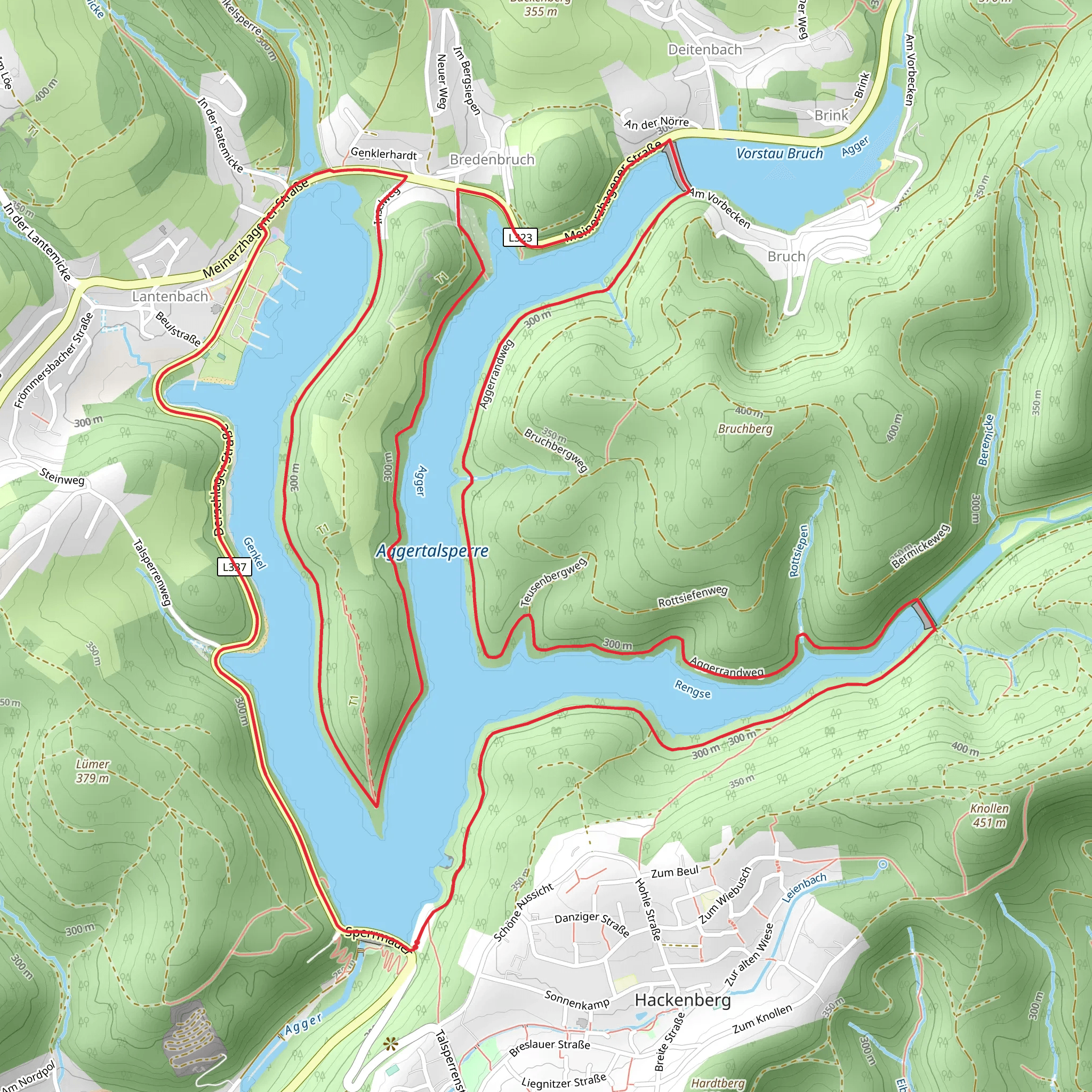 Aggertalsperre Loop mobile static map