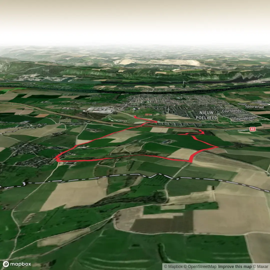 An image depicting the trail Mescher Plukbos and Grafheuvel via Steenberg Weg and its surrounding area.