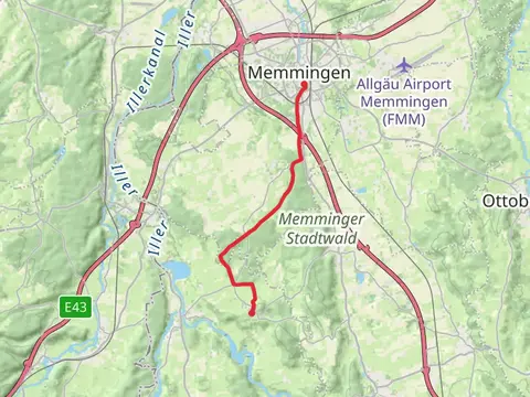 Memmingen to Kronburg via Wiesengaenger Route der Wandertrilogie Allgaeu