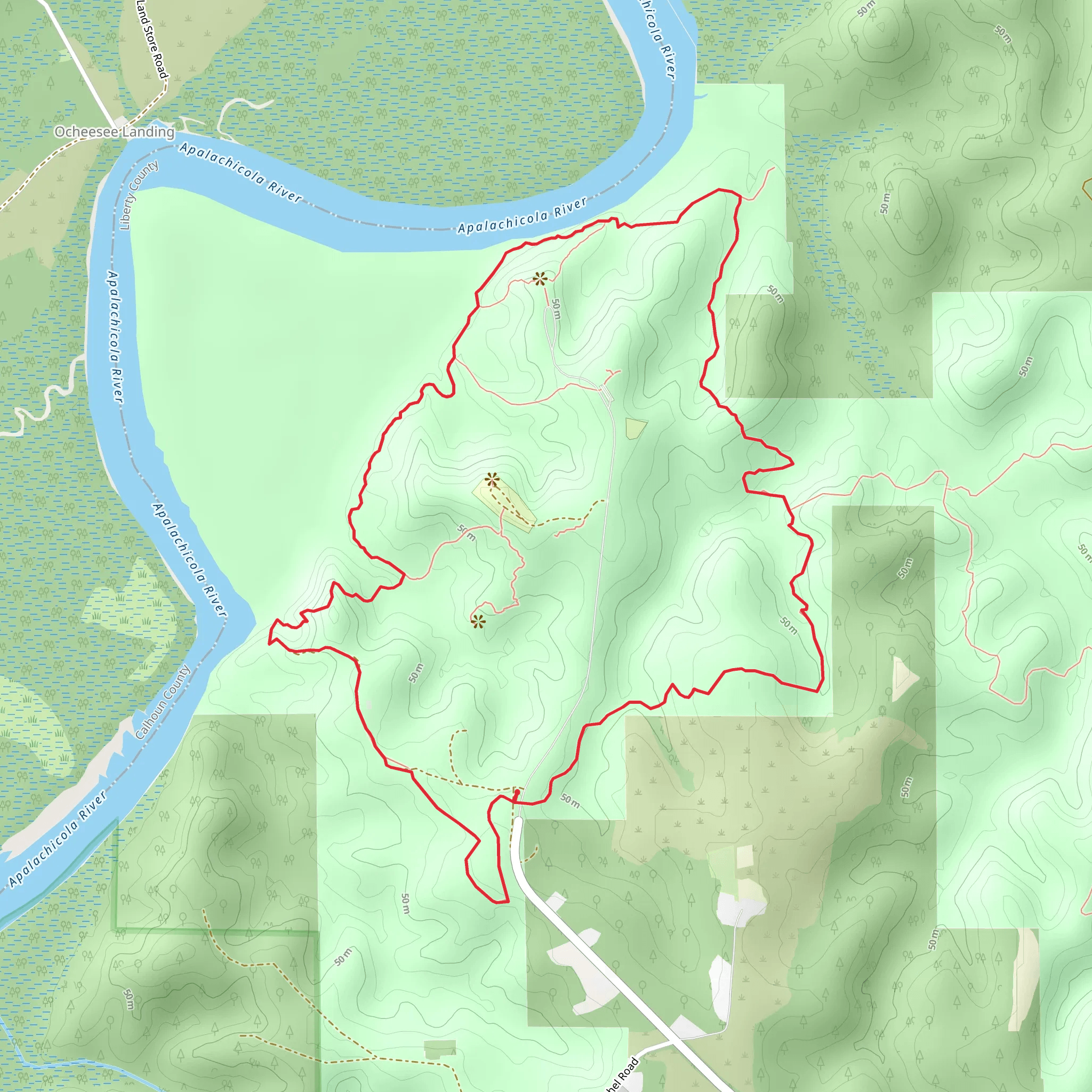 Torreya Loop Trail mobile static map
