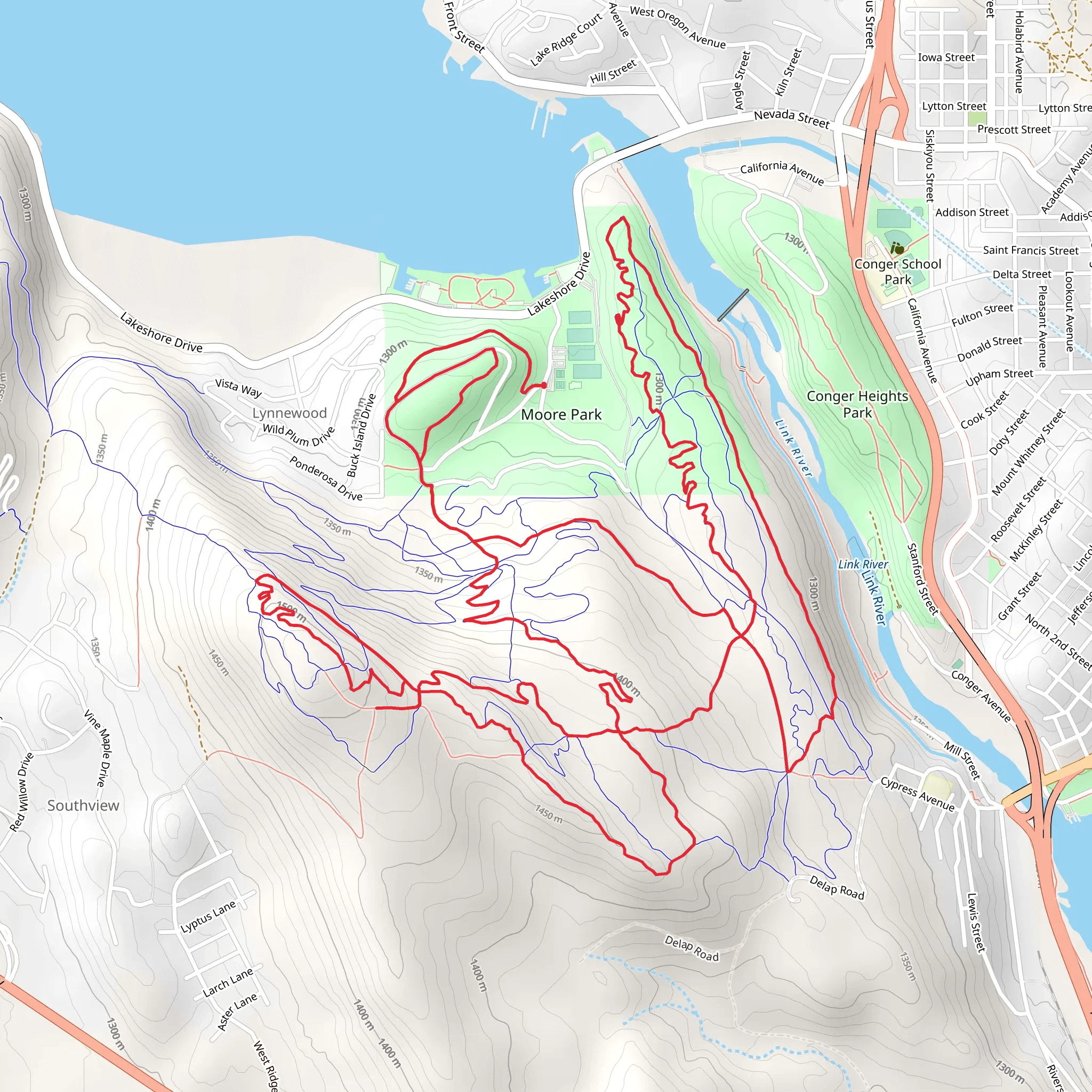 Kamath Ridgeview, Five Gallon, Tunnel of Love and Hot Lava Loop mobile static map