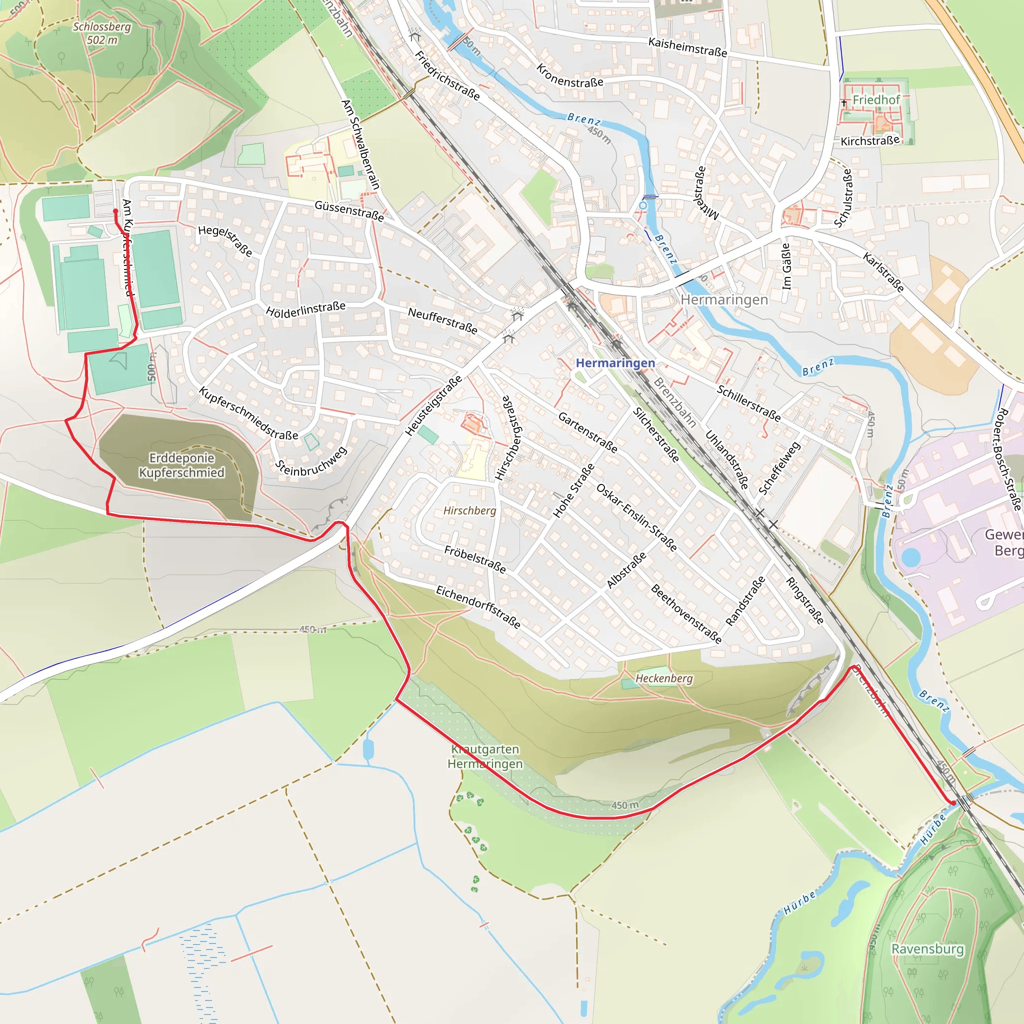 Deponie and Hirschberg mobile static map