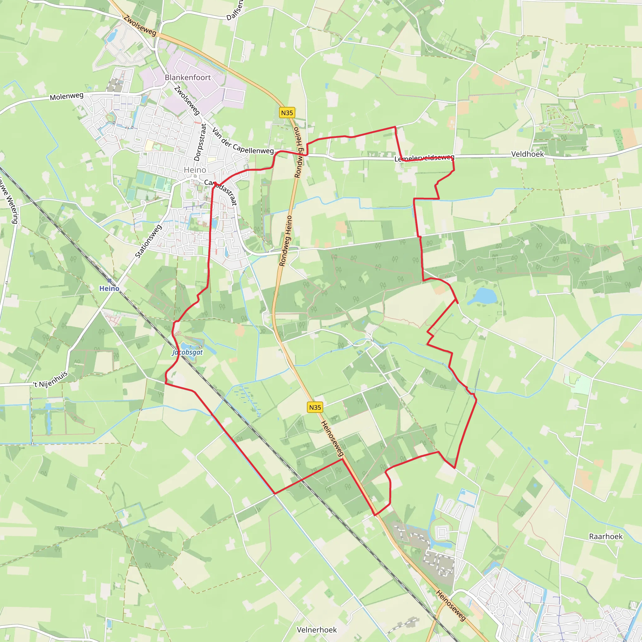 Raalter Woold and Jacobsgat via Sallandpad mobile static map