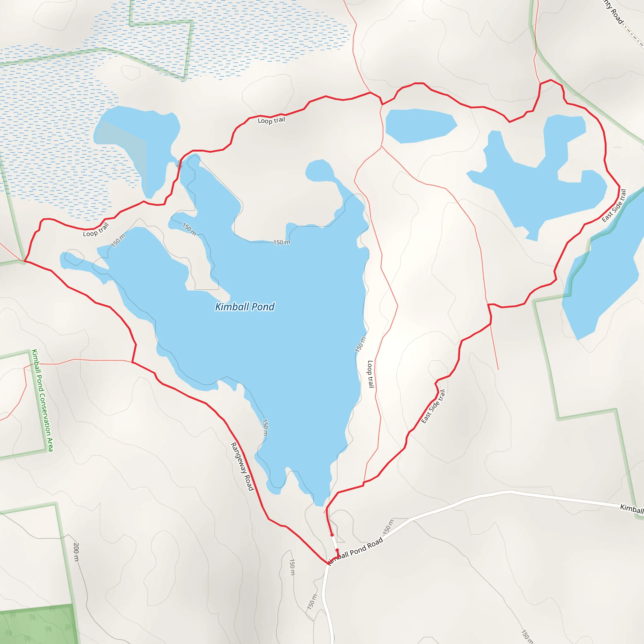 Kimball Pond Loop Trail mobile static map
