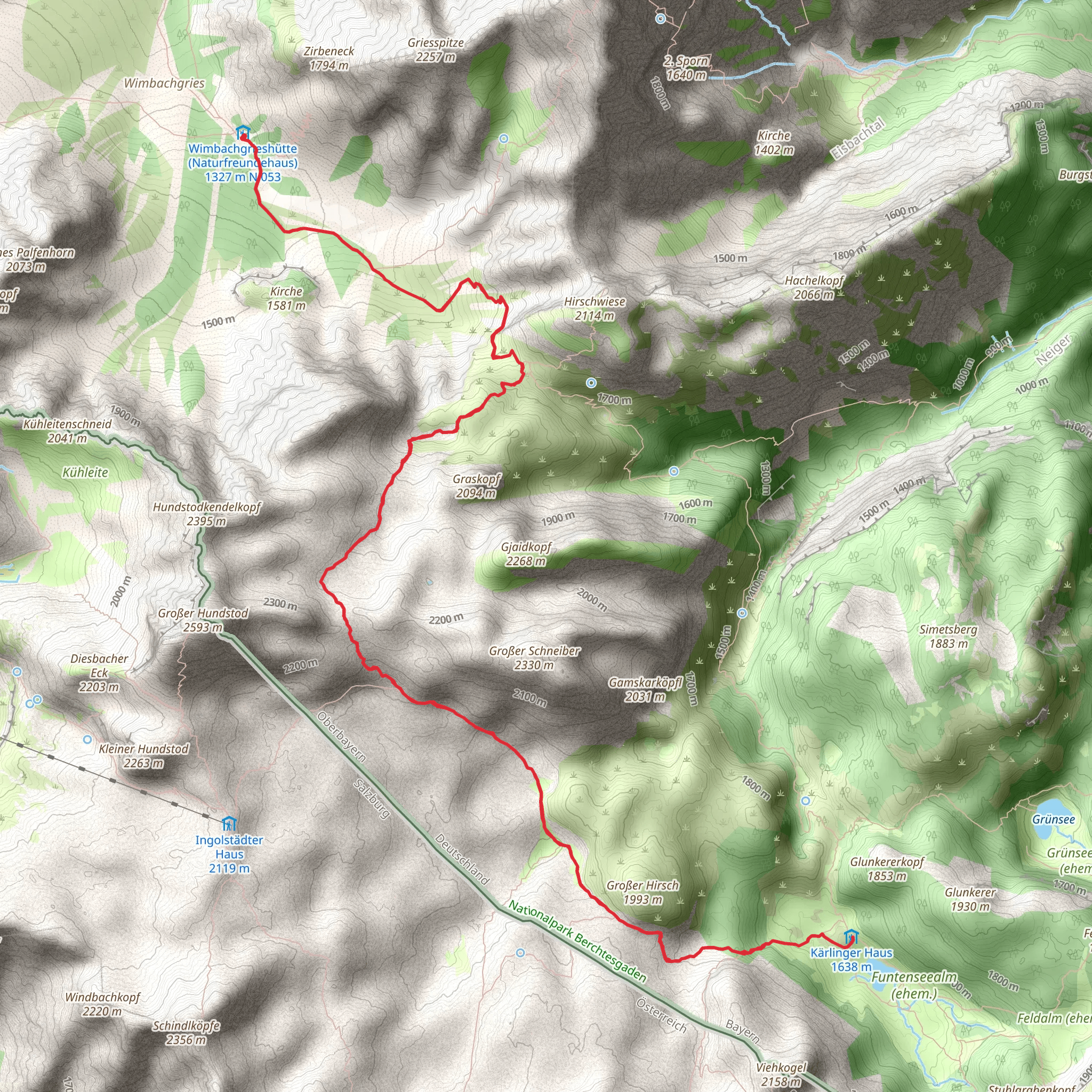 Karlingerhaus via AV Weg 441 mobile static map