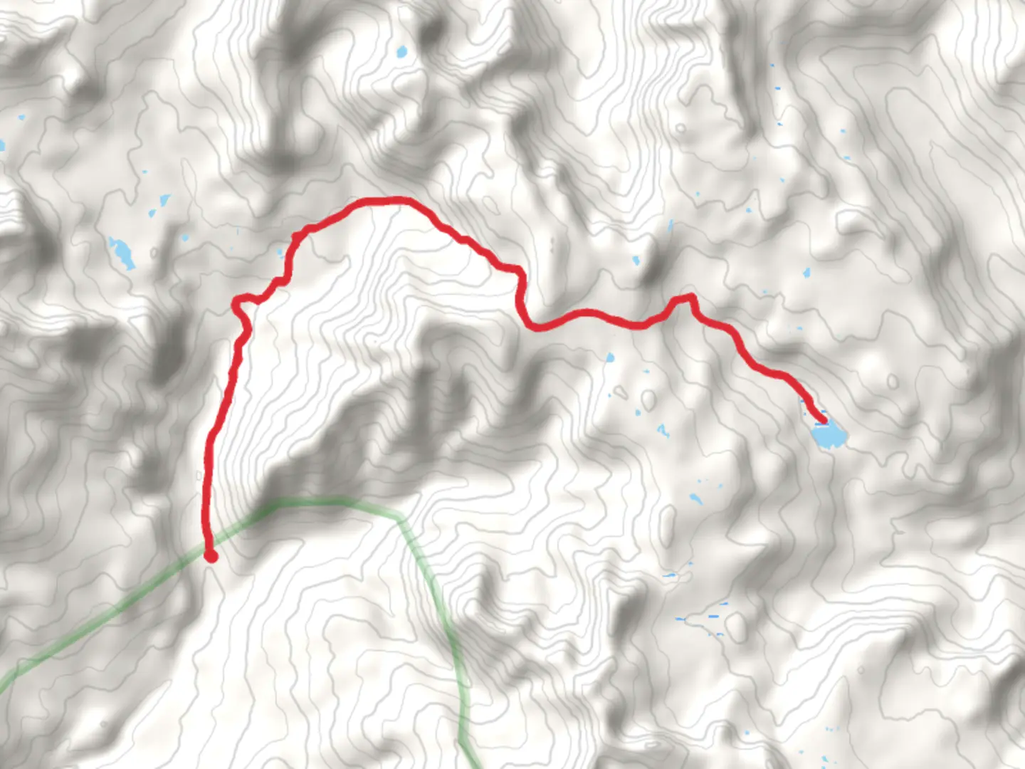 An image depicting the trail Horse Creek Divide Trail via Knox Lake Trail and its surrounding area.