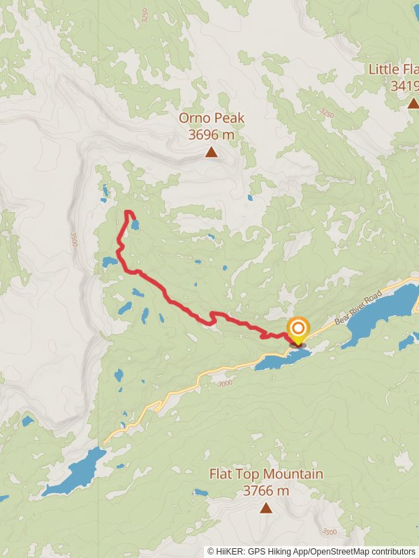 Black Mandall and Slide Mandall Lake from Bear Lake Reservoir