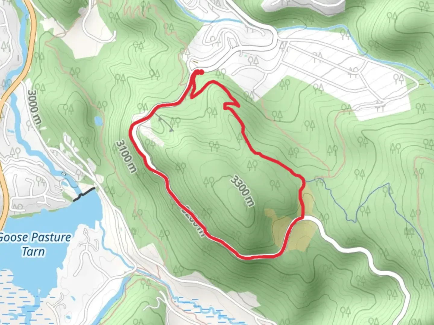 An image depicting the trail Baker's Tank Loop Trail and its surrounding area.