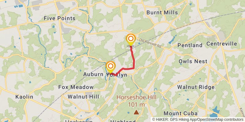 Mason - Dixon Trail alt 3 Map