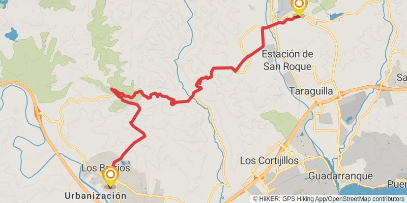 Andalucian Coast to Coast Walk stage 21 Map