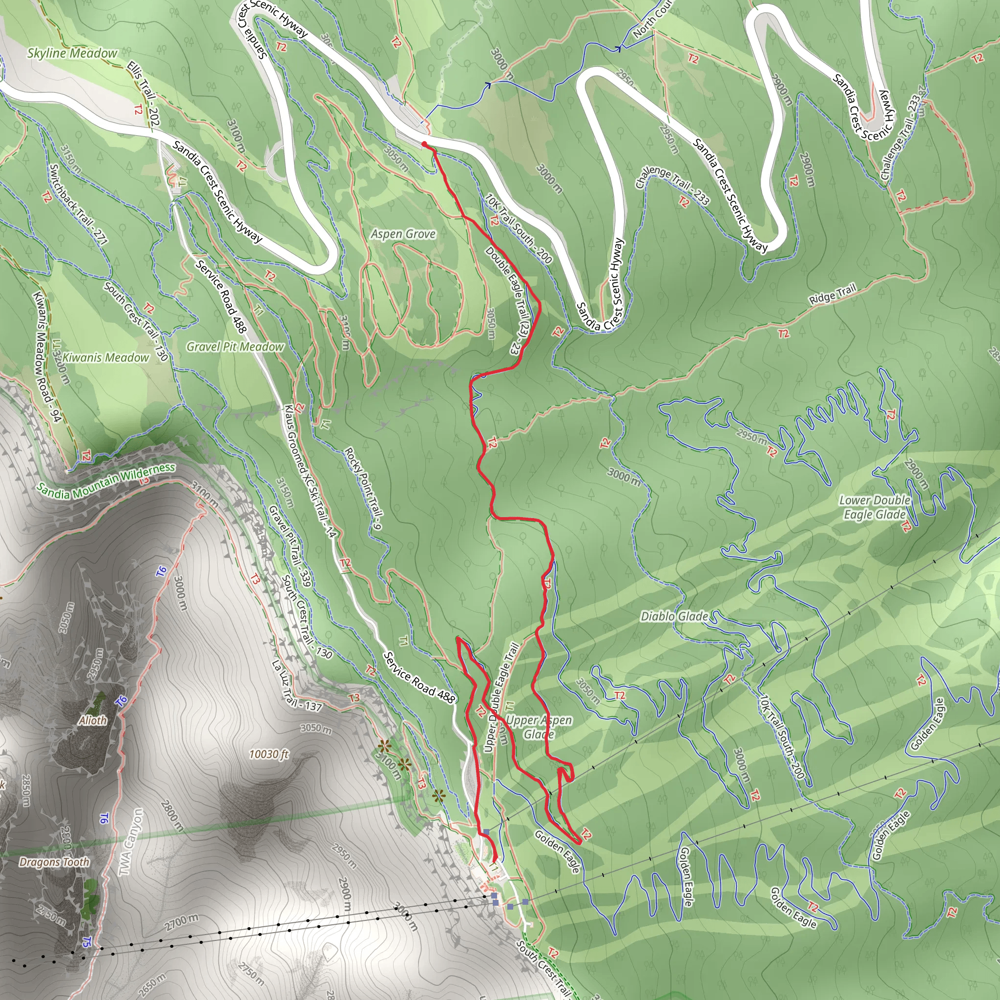 Double Eagle Trail mobile static map