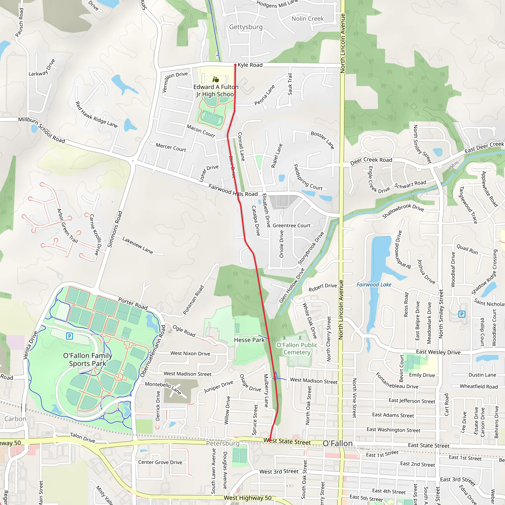 Illini Trail mobile static map
