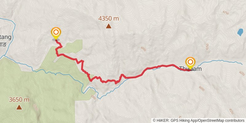 Great Himalayan Trail stage 10 Map
