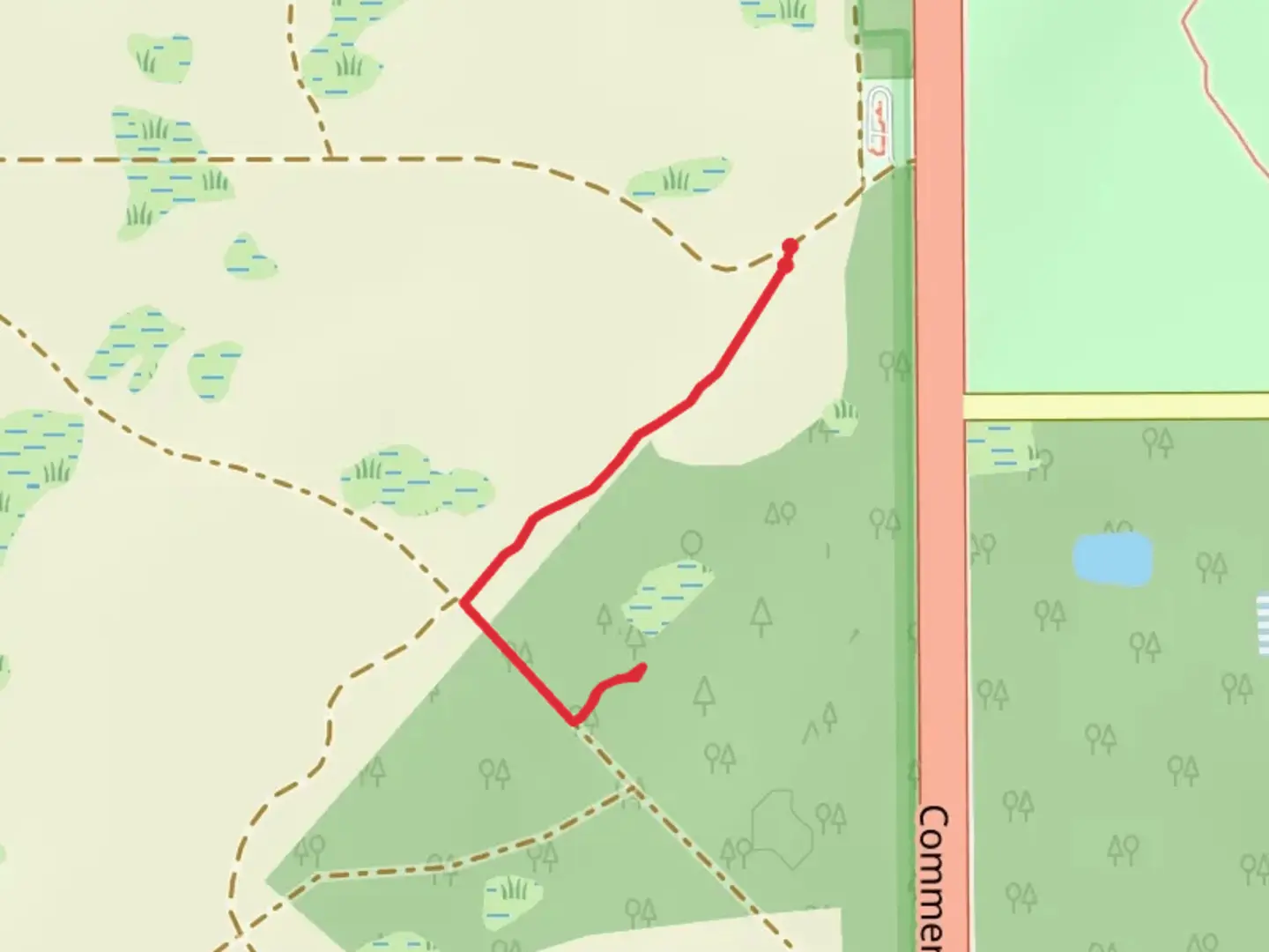 An image depicting the trail Commercial Way and its surrounding area.
