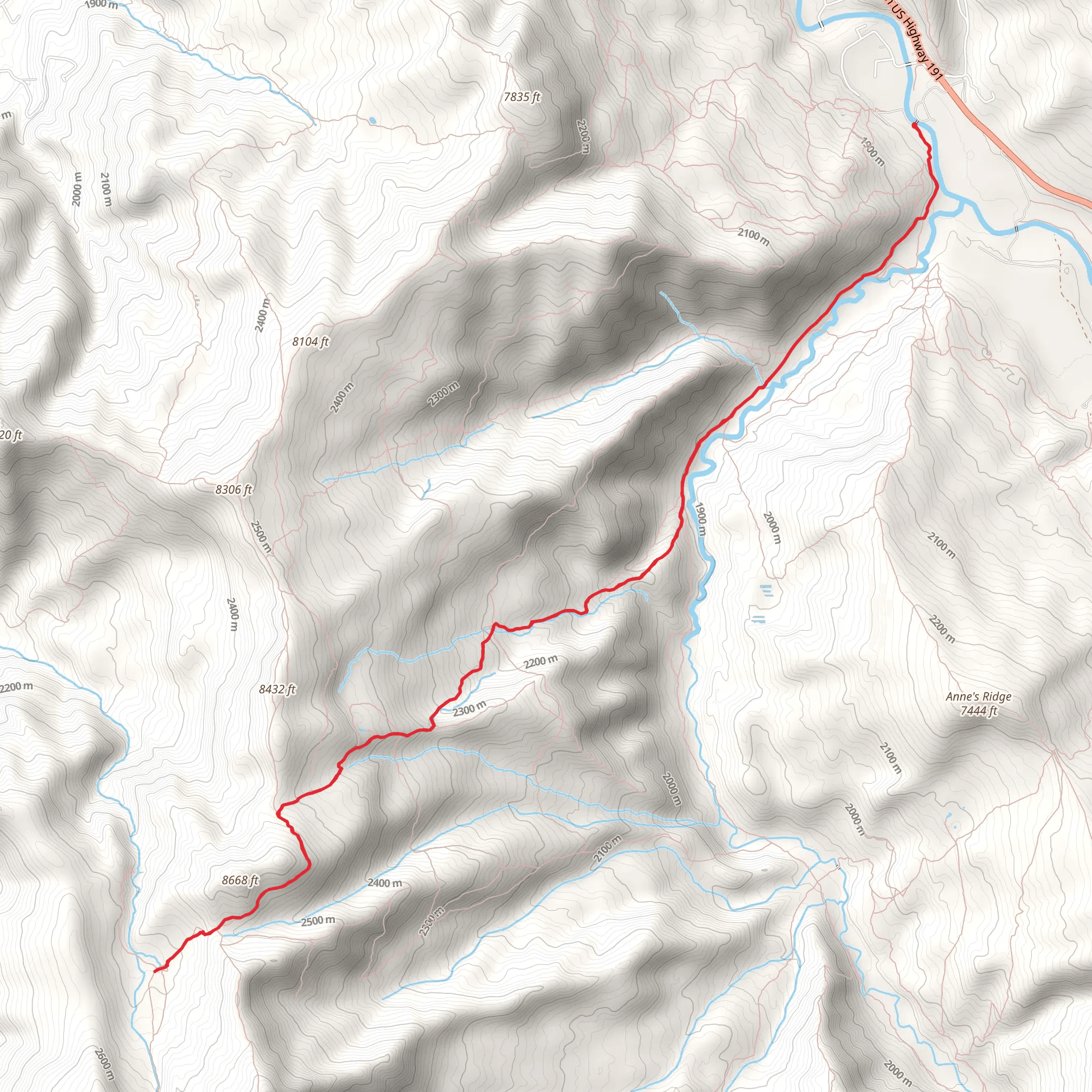 Palmer Creek and Lower Willow Creek Trail mobile static map