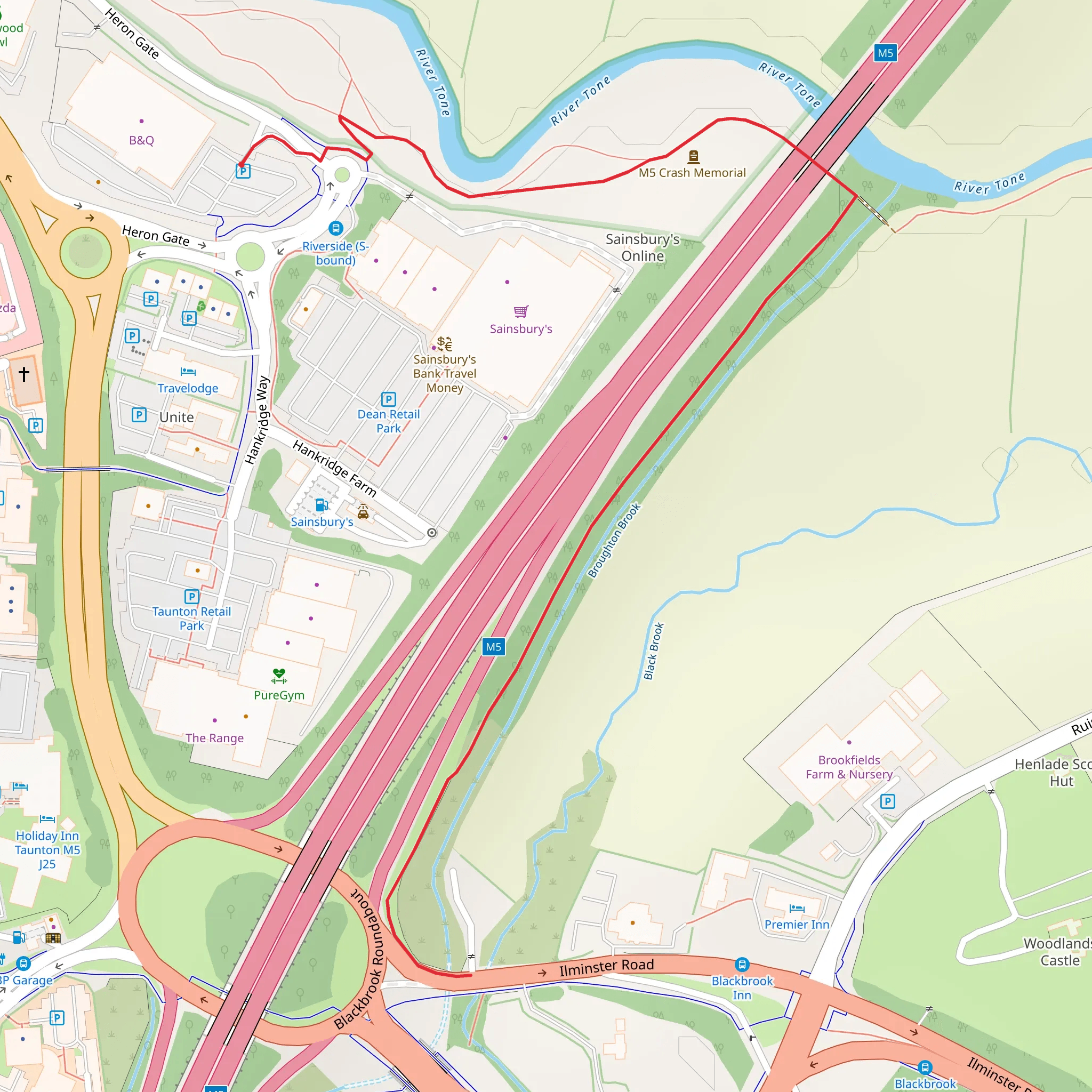 Broughton Brook Walk mobile static map