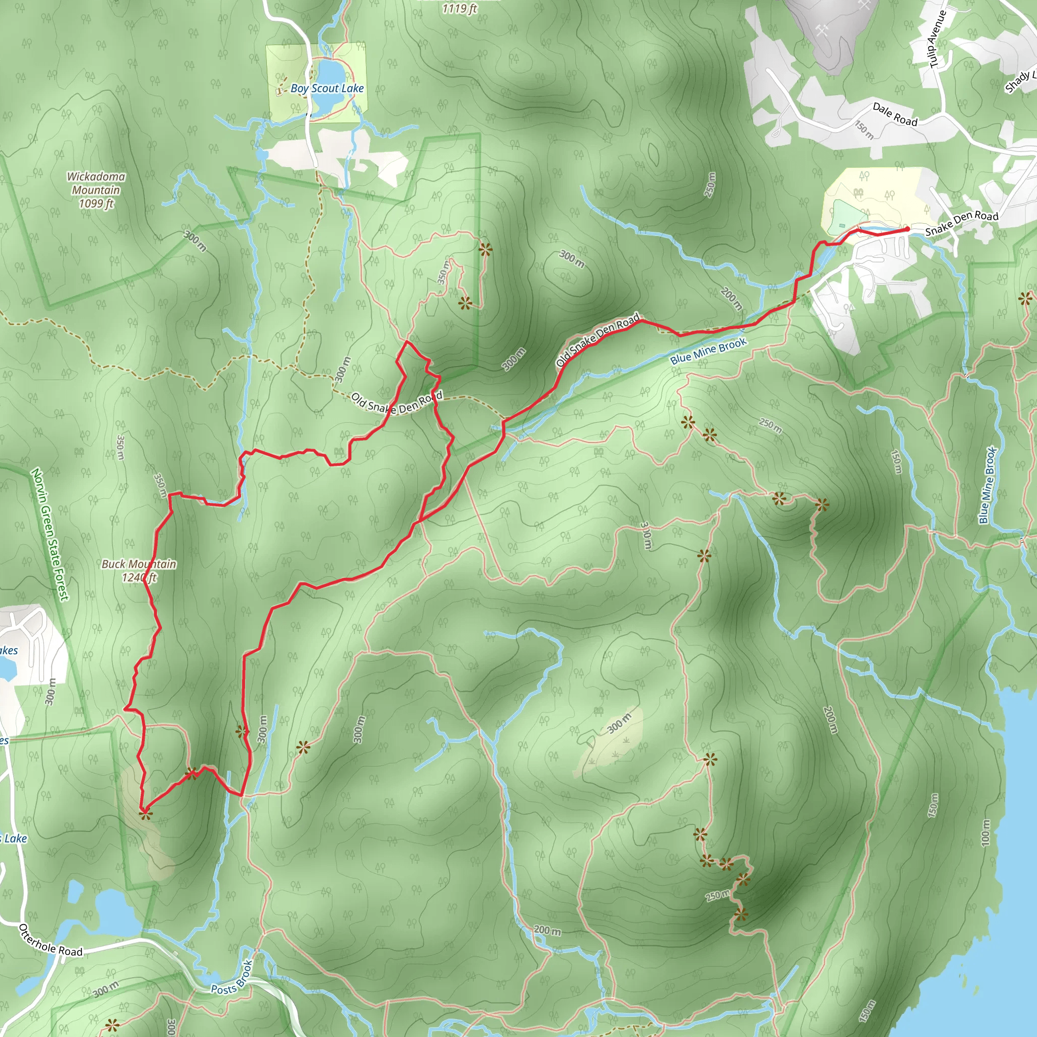 Otterhole and Wyanokie Crest Loop Trail mobile static map