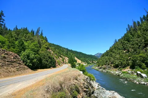 An image depicting the trail Happy Camp Town Trail and its surrounding area.