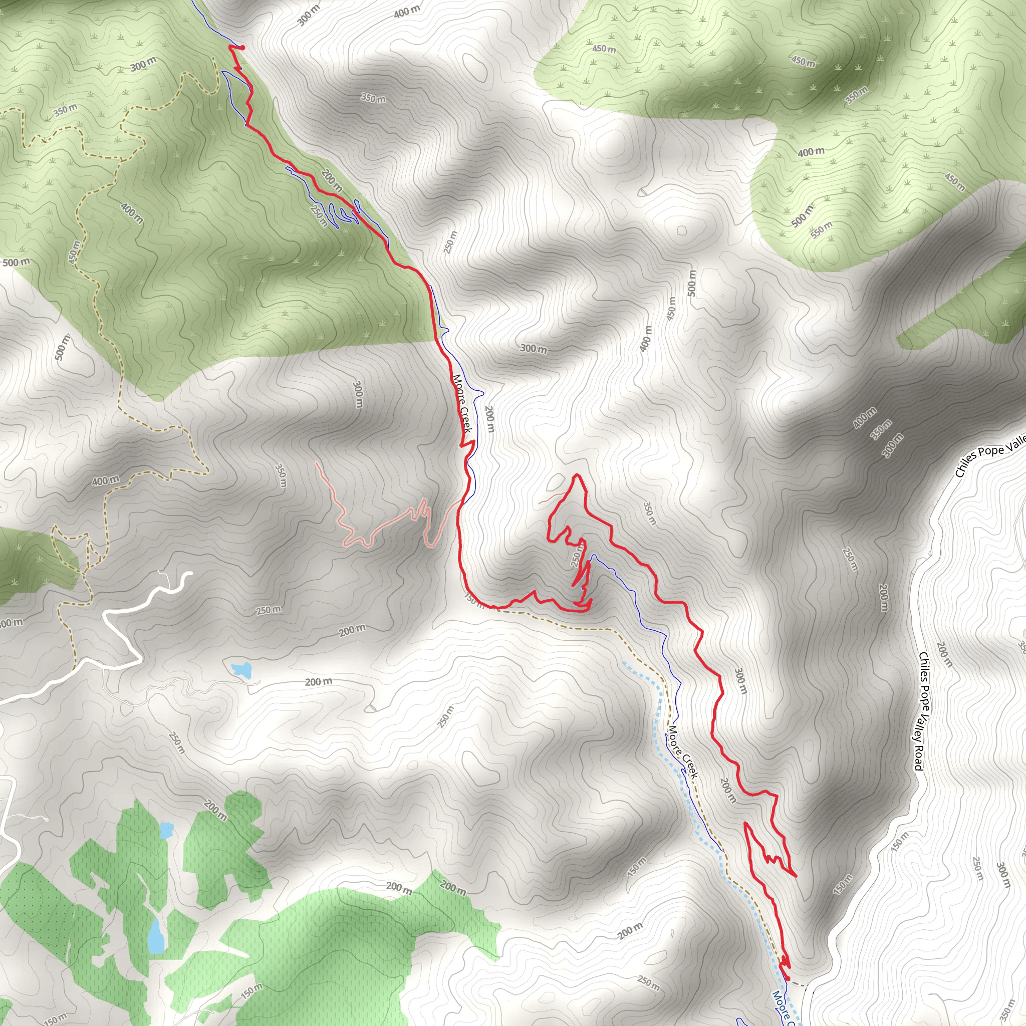 Valentine Vista and Moore Creek Pools mobile static map