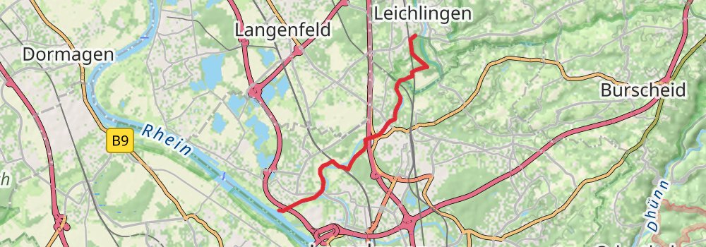 Wupperweg stage 7 Map