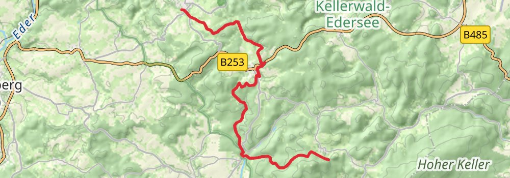 Kellerwaldsteig stage 9 Map