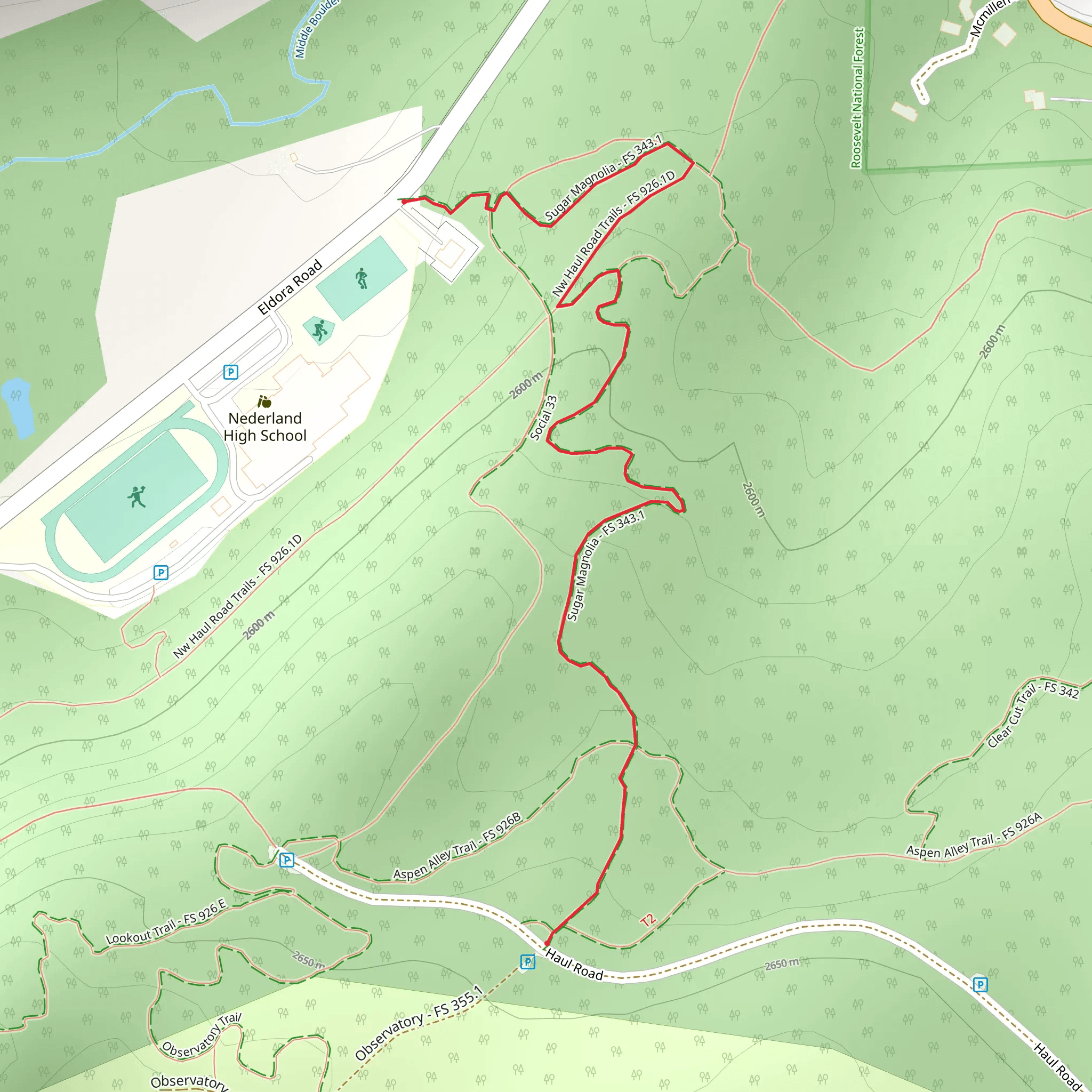Sugar Magnolia Trail mobile static map