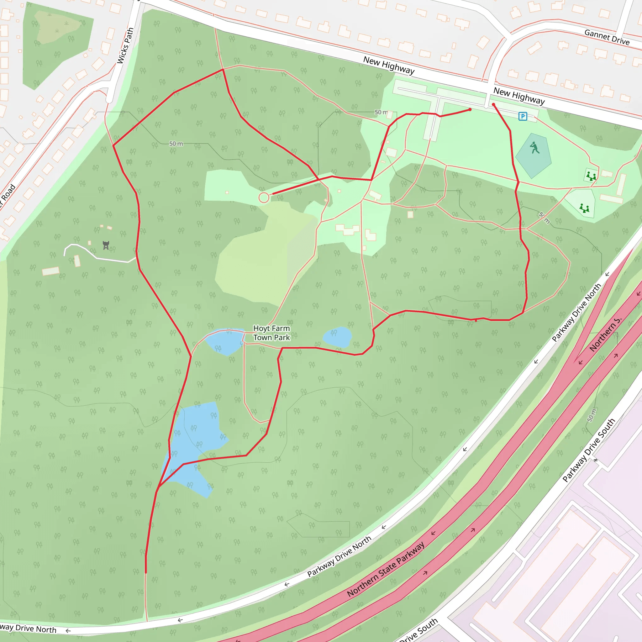 New Highway Park Loop mobile static map