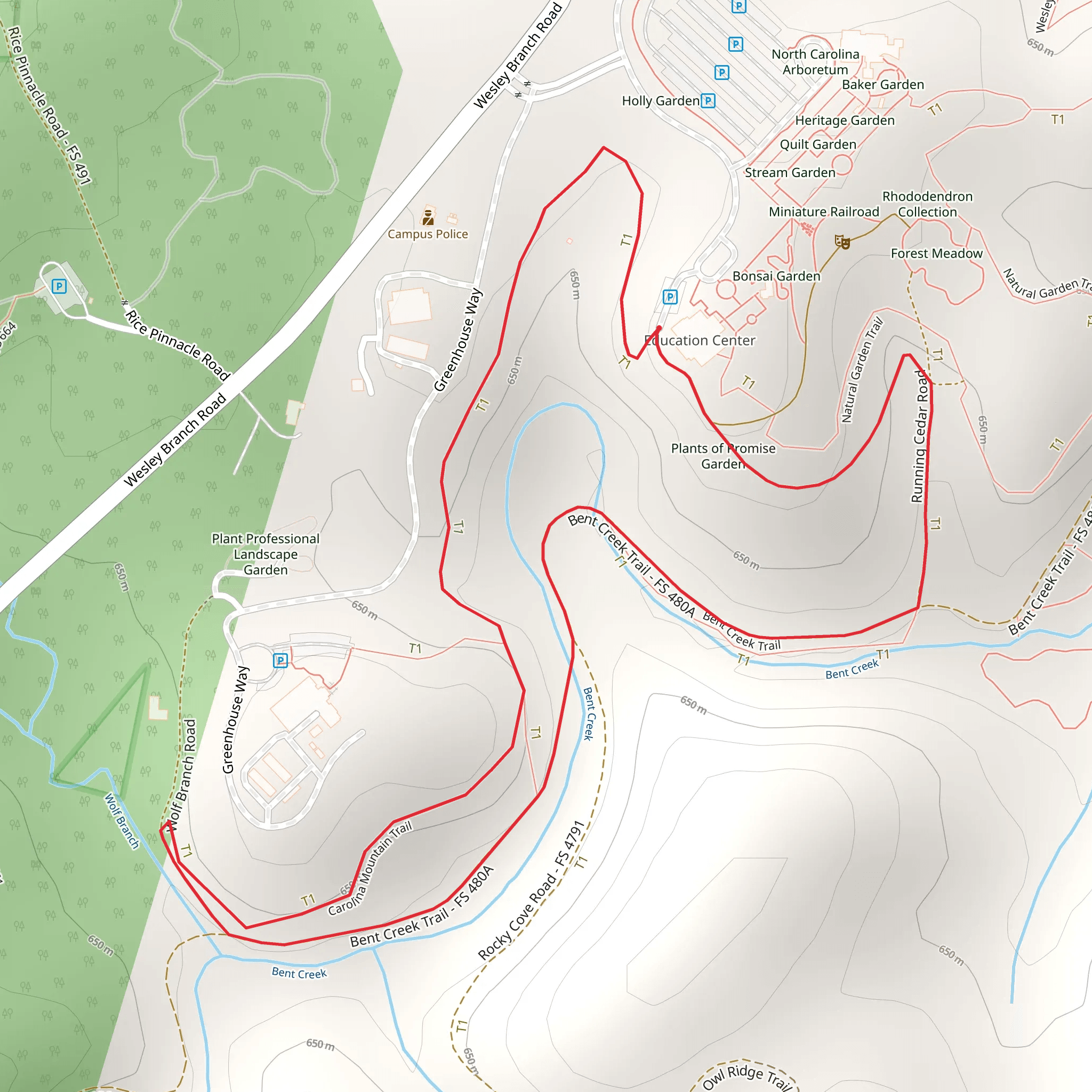Bent Creek Loop mobile static map