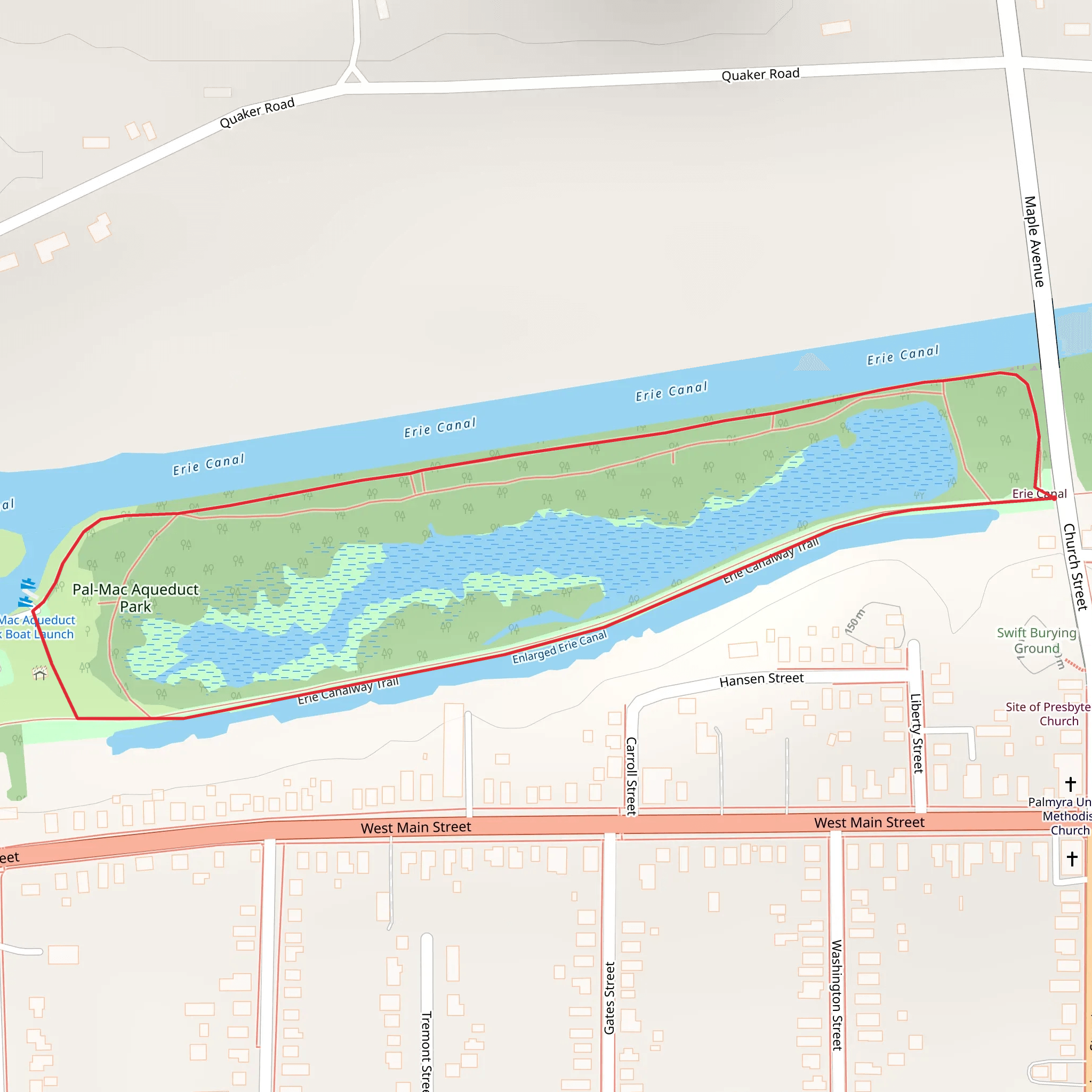 Erie Canal in Pal-Mac Aqueduct Park Loop mobile static map