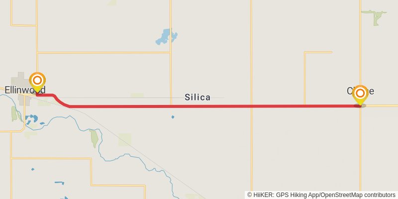 American Discovery Trail - Kansas stage 22 Map
