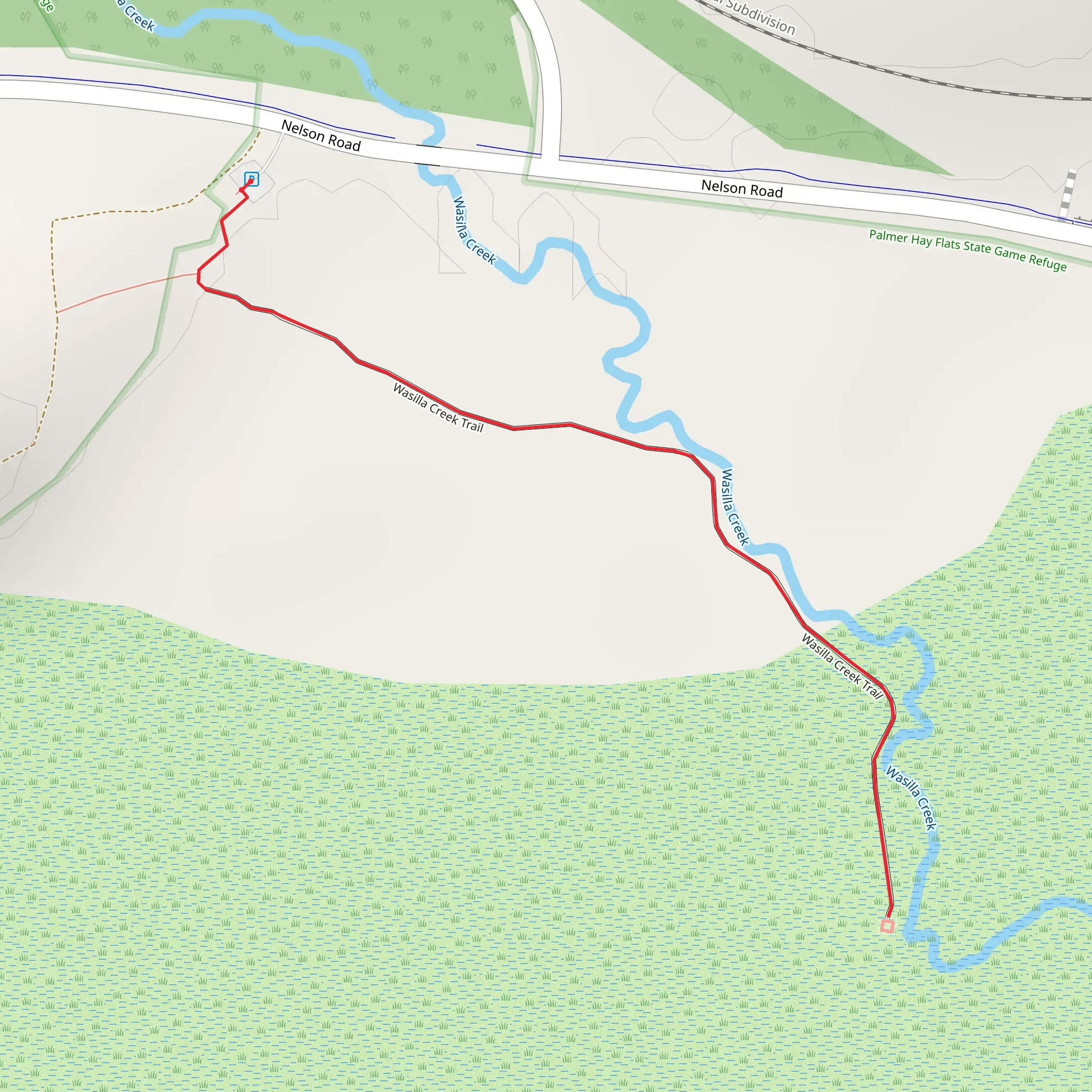 Wasilla Creek mobile static map
