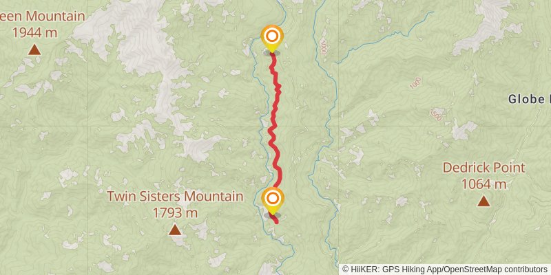 Raymond Flat Trail stage 2 Map