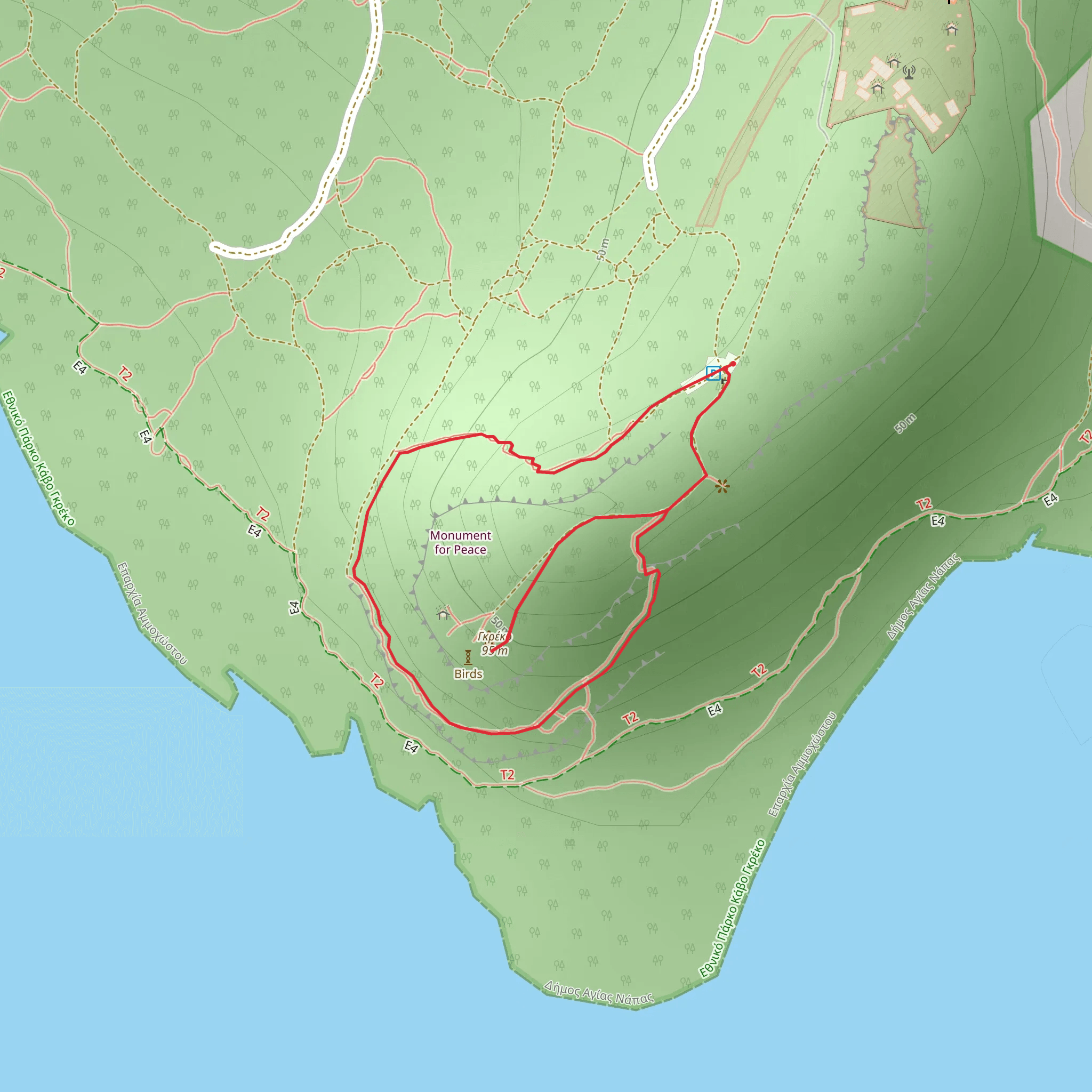 Kavos Circular Trail mobile static map
