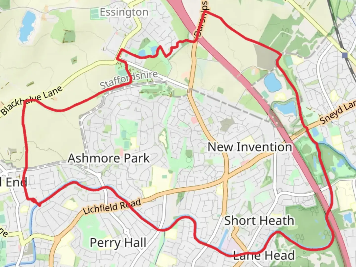An image depicting the trail Essington Circular Loop and its surrounding area.