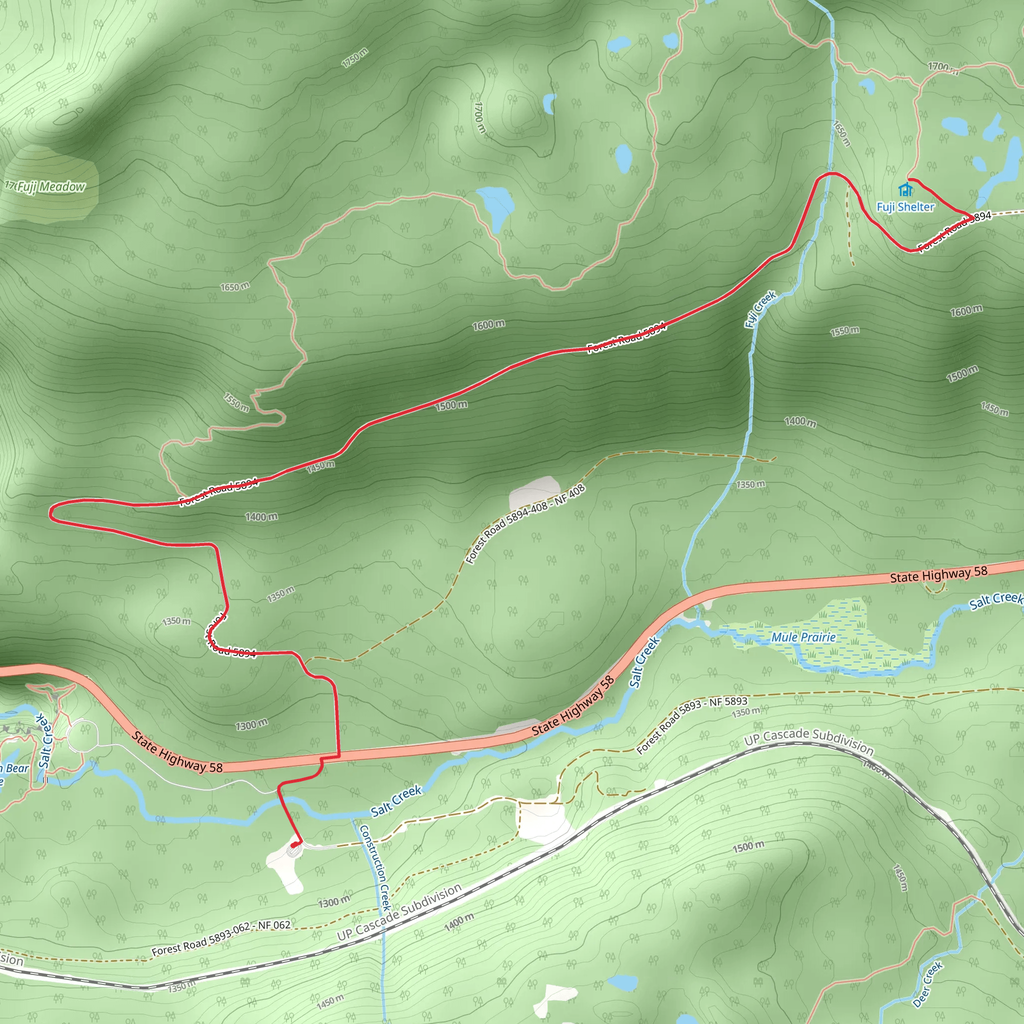 Fuji Creek mobile static map