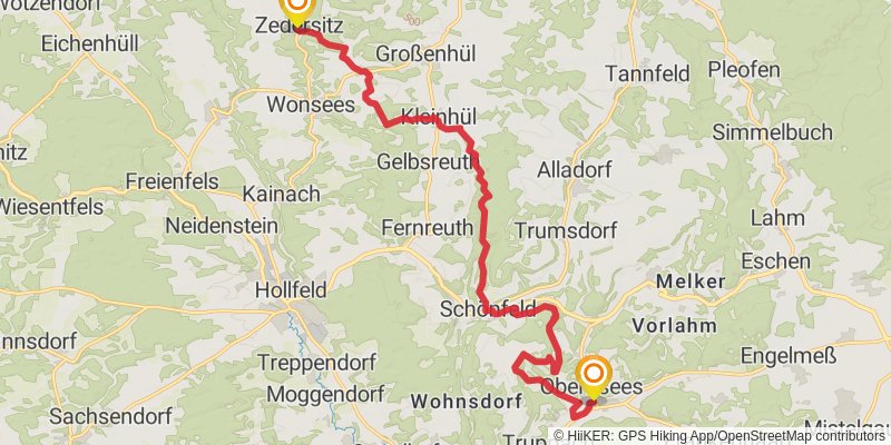 Fränkischer Gebirgsweg stage 16 Map