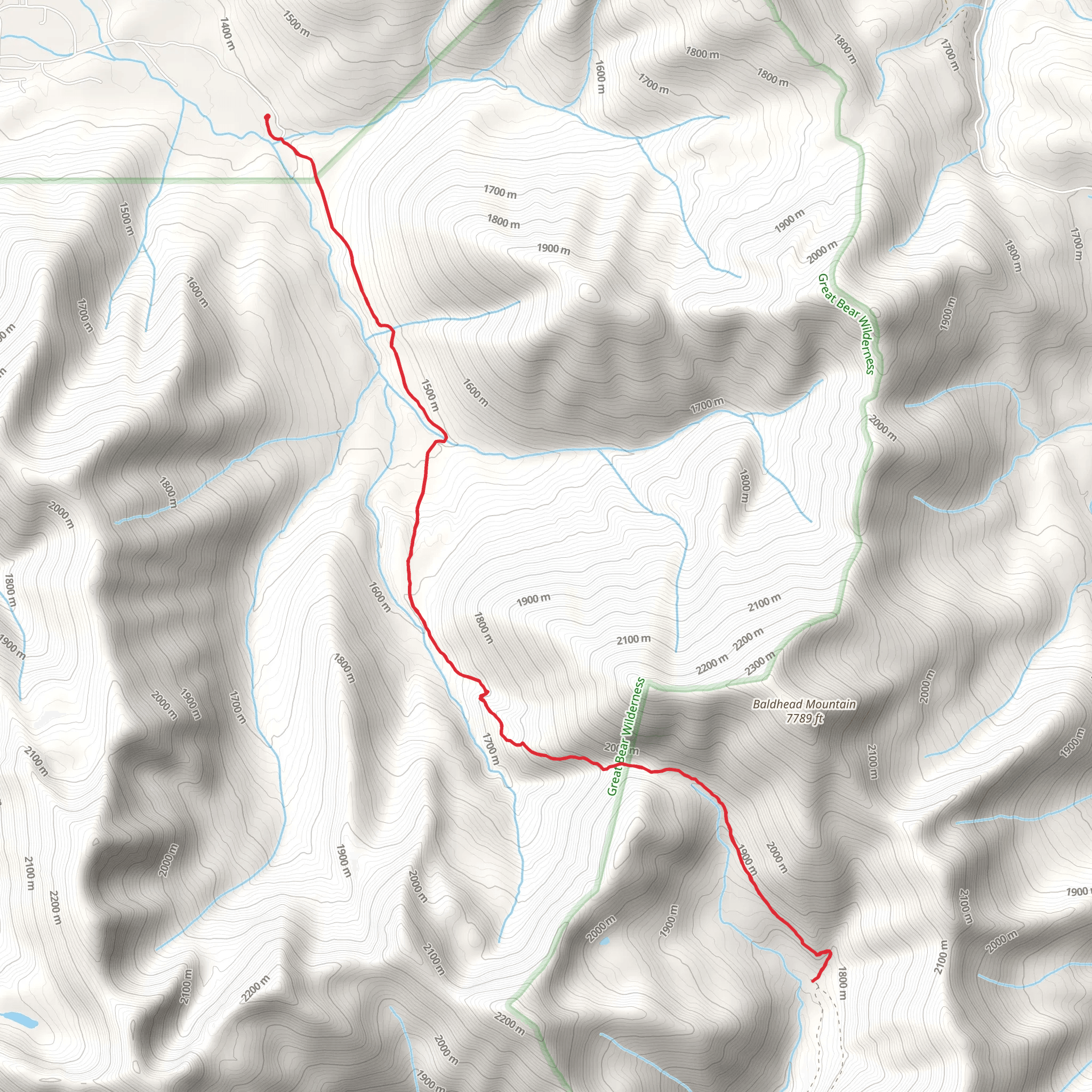 Giefer Creek Trail mobile static map