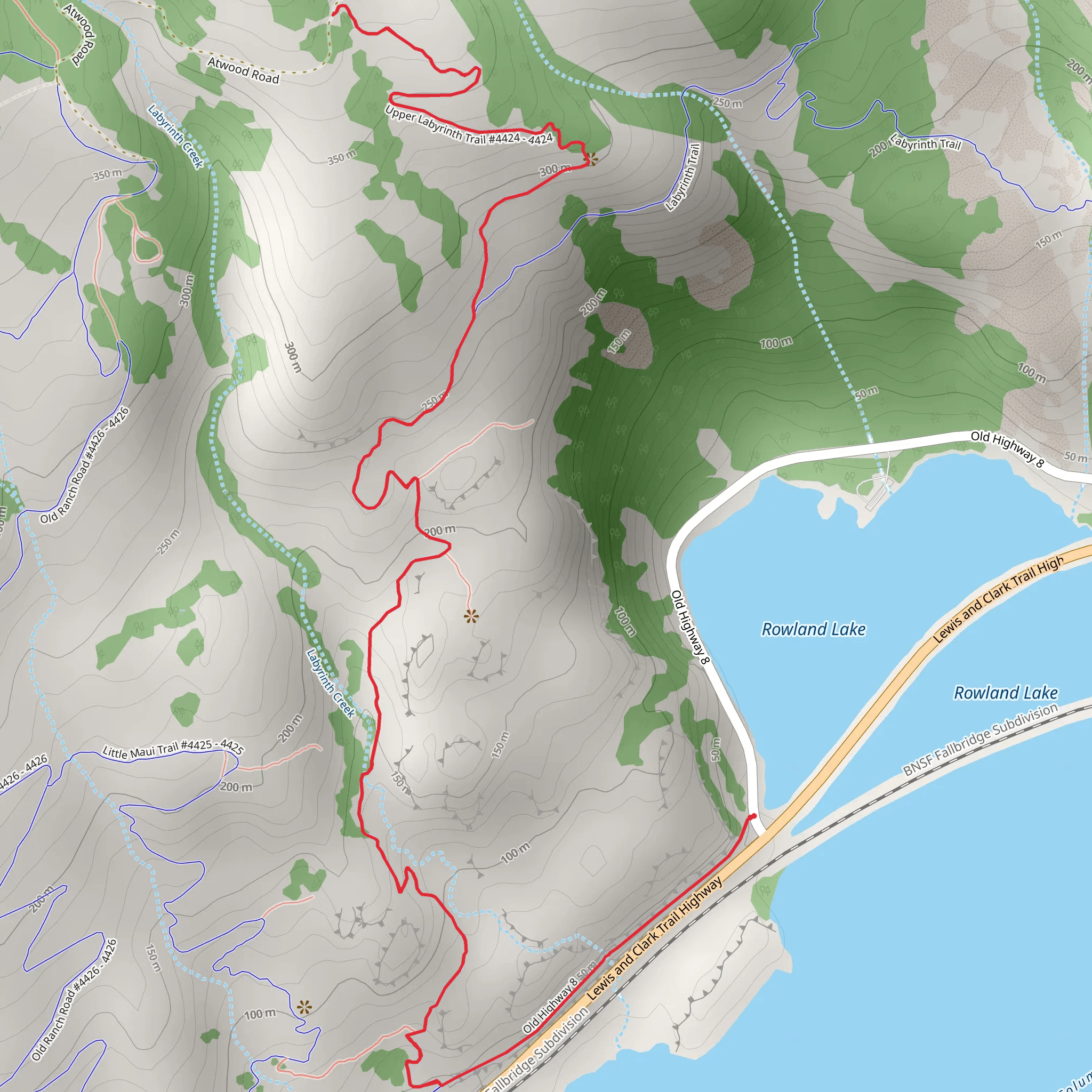 Upper Labyrinth Trail mobile static map