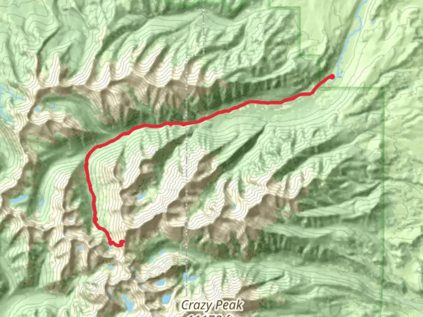 An image depicting the trail Sweet Grass Trail and its surrounding area.