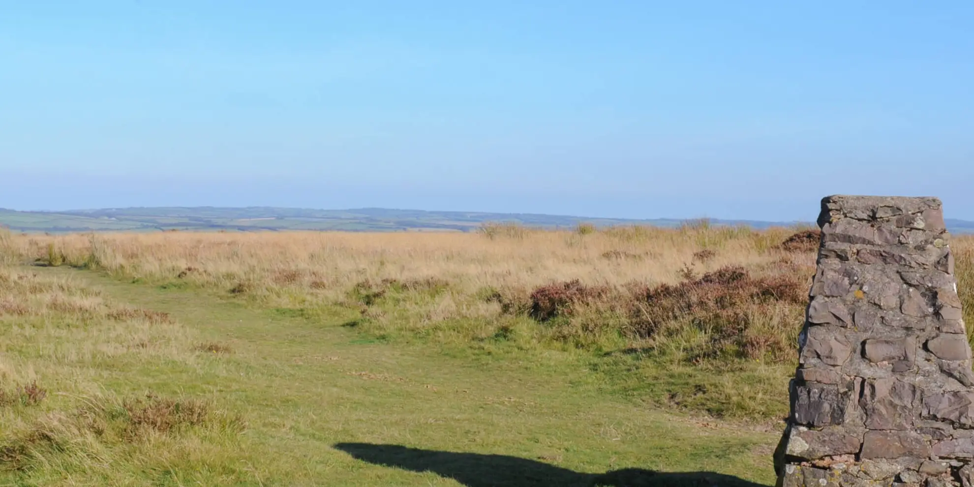 An image depicting the trail Winsford Hill and the Allotment from Winsford and its surrounding area.