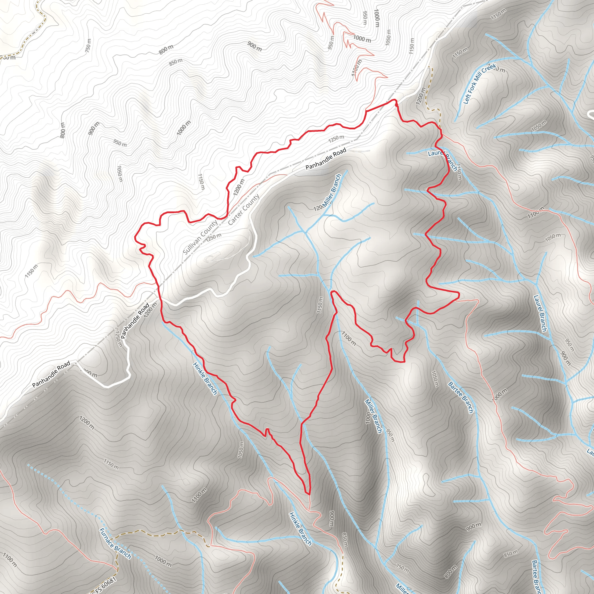 Morrell Trail and Rye Patch Trail Loop mobile static map
