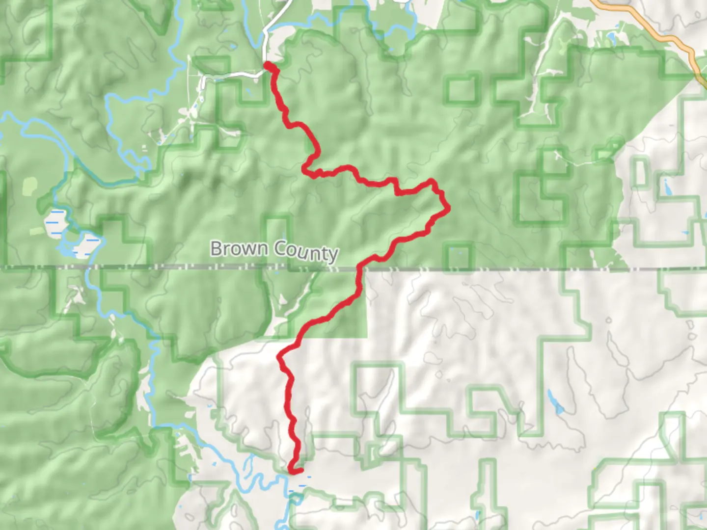 An image depicting the trail Nebo Ridge Trail and its surrounding area.