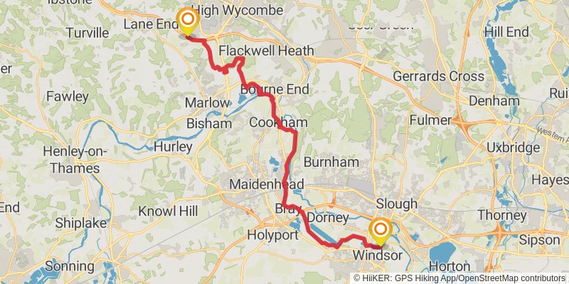 London Green Belt Way stage 17 Map