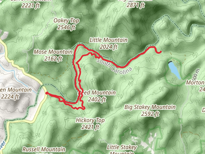 Lick Log Creek via Chattooga River Trail