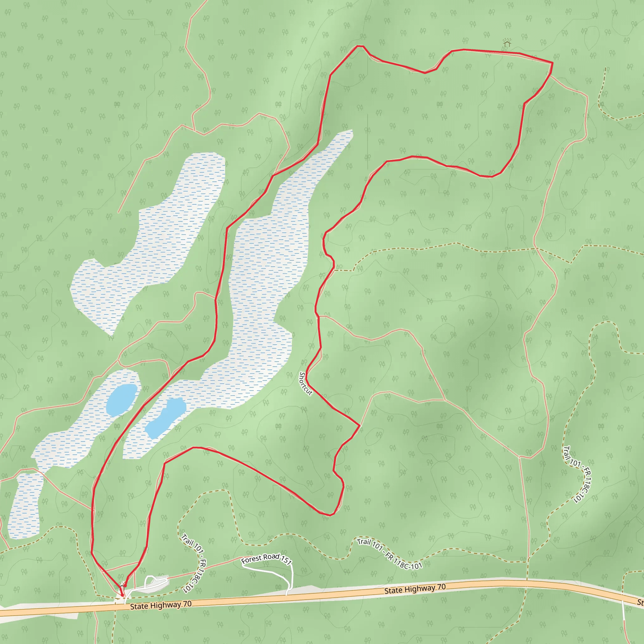 Wintergreen Loop B Trail mobile static map