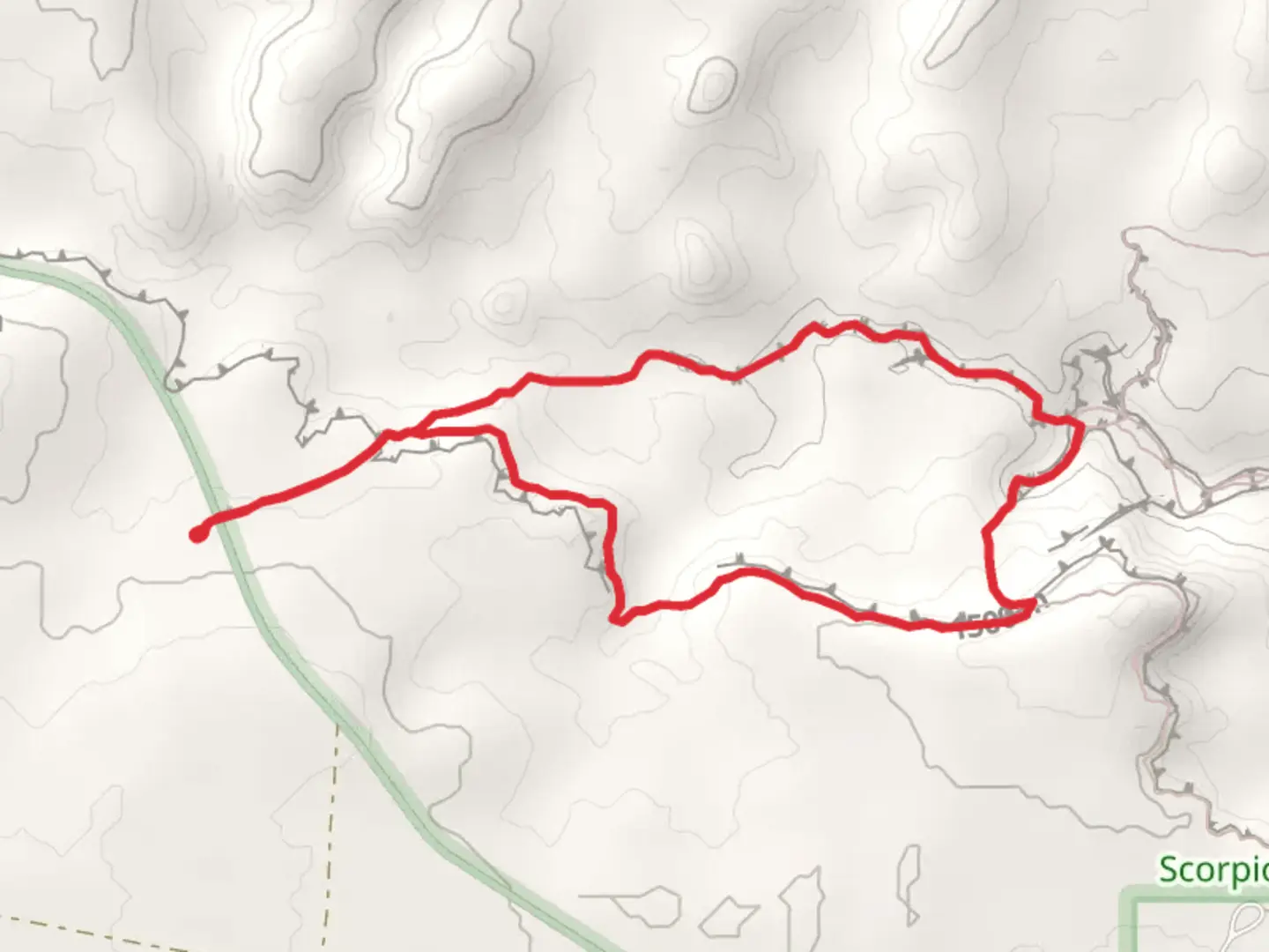 An image depicting the trail Upper Dry Fork Trail and Lower Dry Fork Trail and its surrounding area.