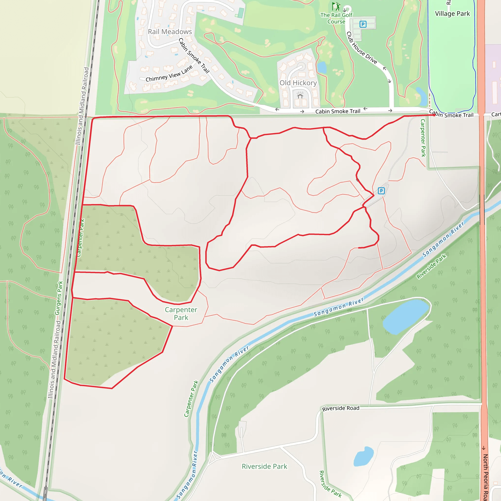 Cabin Smoke Loop Trail mobile static map